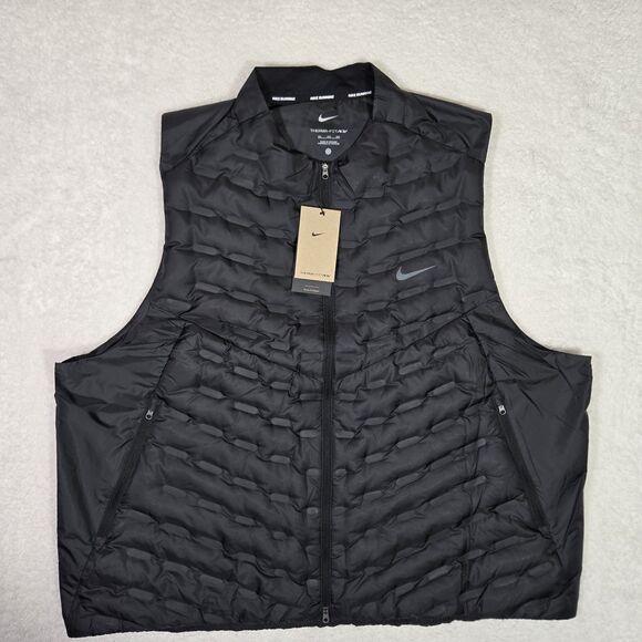 $190 Nike Therma-FIT ADV Repel Down Running Vest Black Mens 3XL FB7542-010 XXXL - Picture 1 of 10